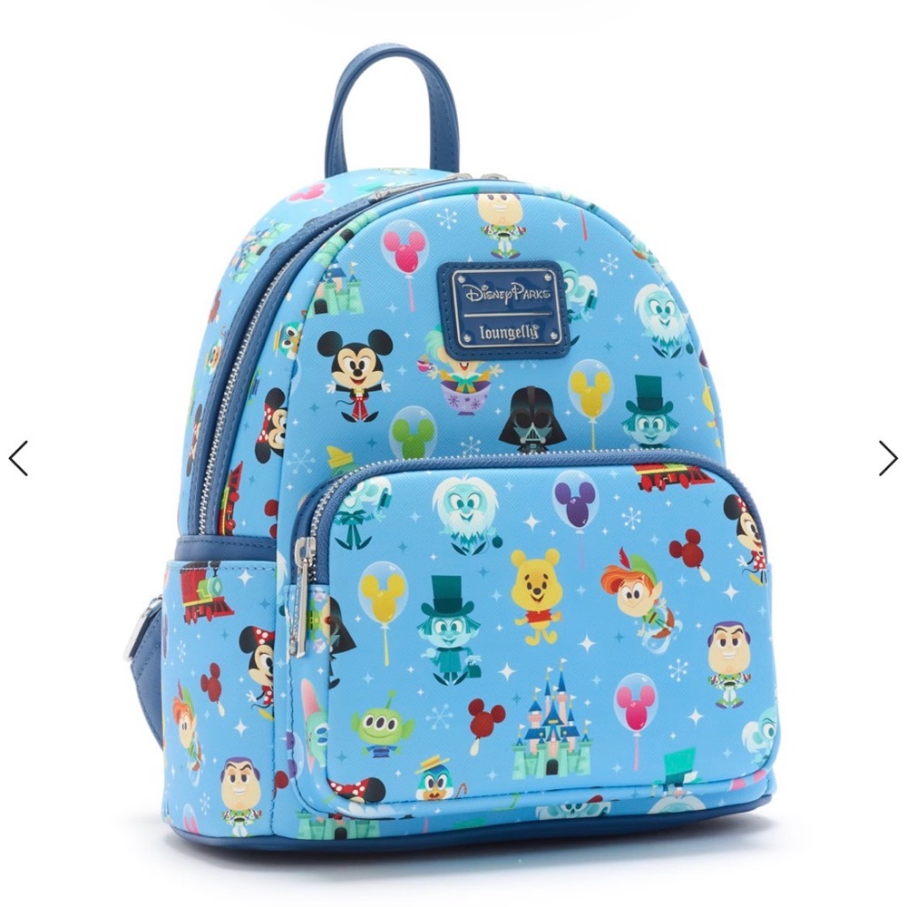 NWT! Disney Parks Chibi Loungefly!  Rare print pattern features castle twice! 🏰🎀